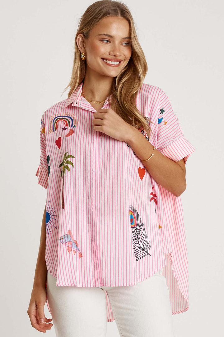 Tillie Shirt in Candy Stripe
