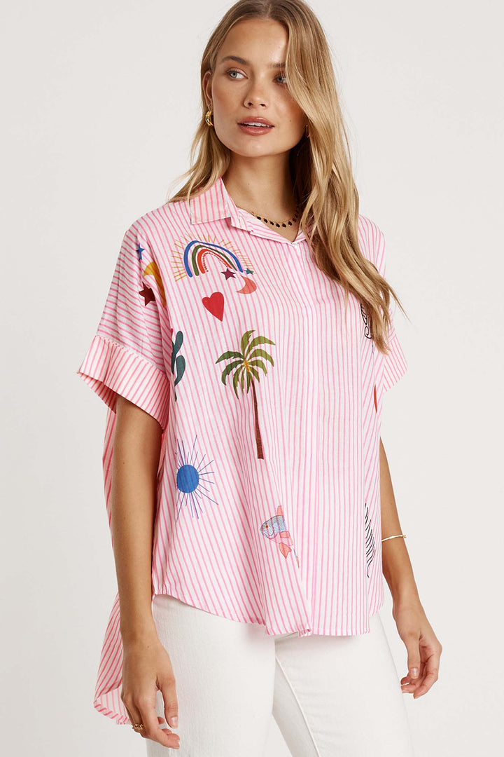 Tillie Shirt in Candy Stripe