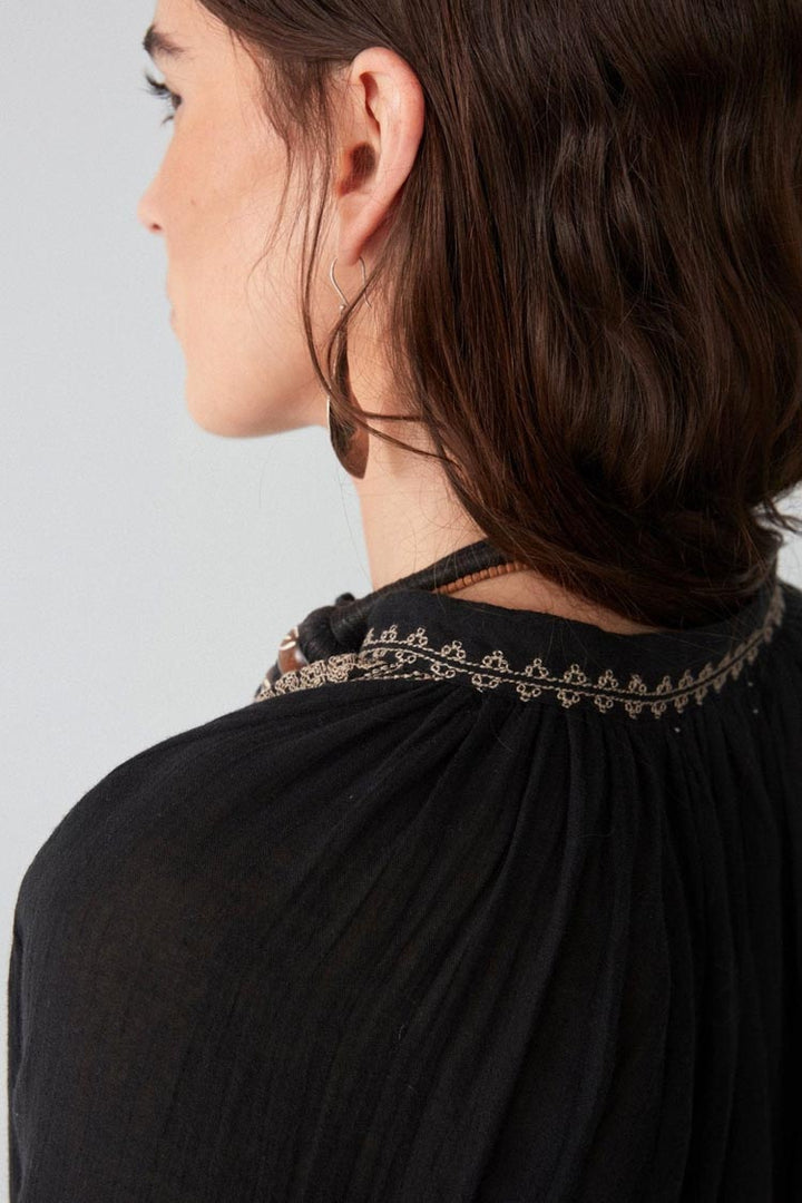 Tina Madurai Blouse in Charcoal