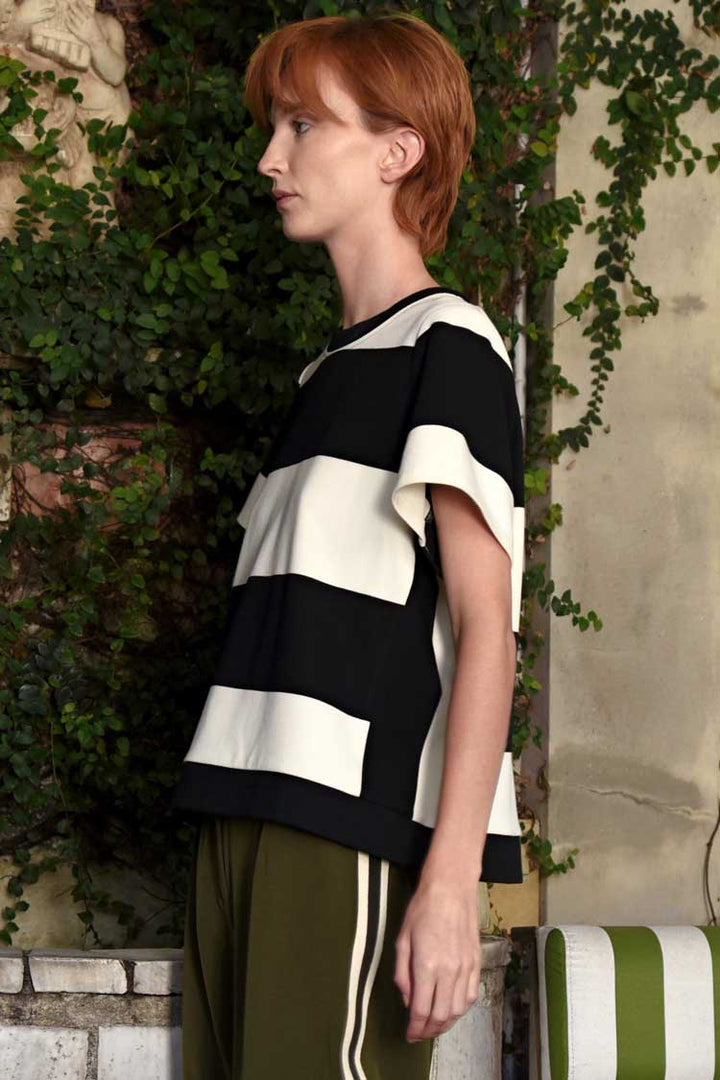 Best Of Both Worlds Top in Black Stripe | FINAL SALE