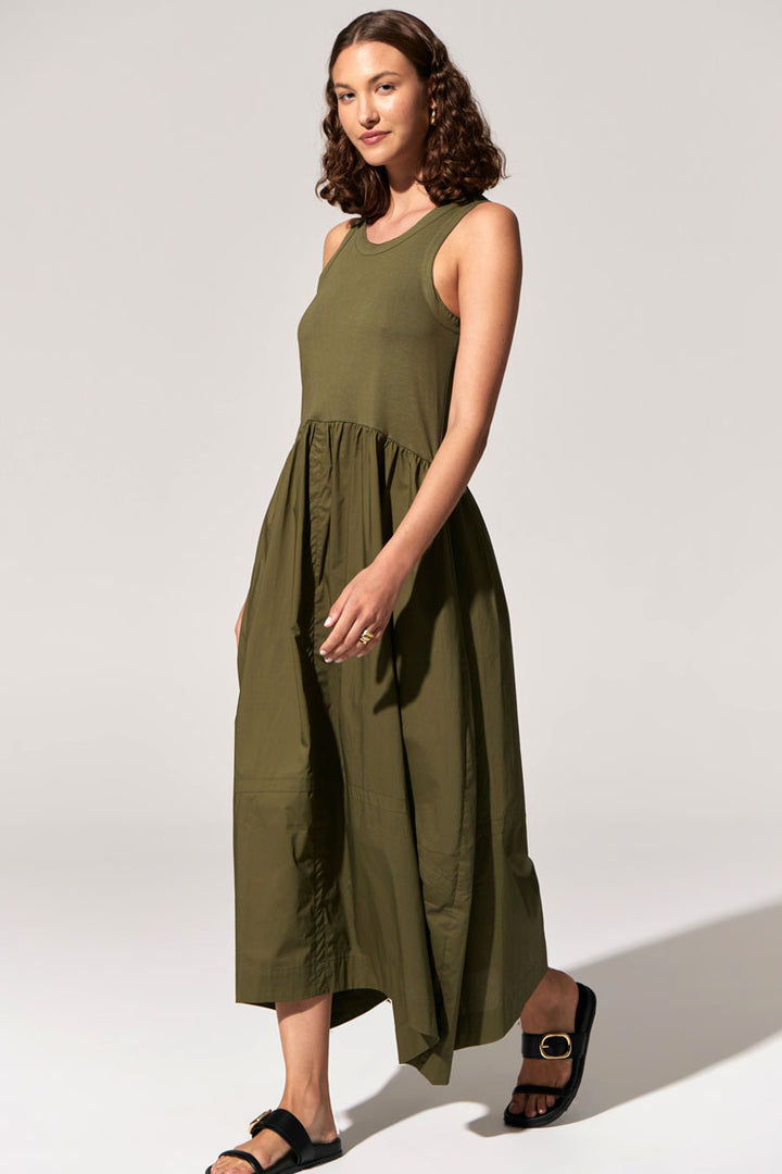 Toya Tank Dress in Khaki