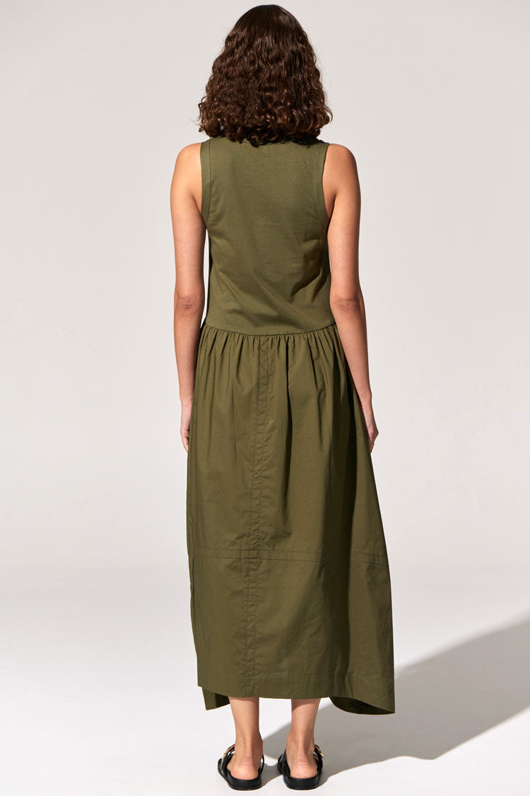 Toya Tank Dress in Khaki