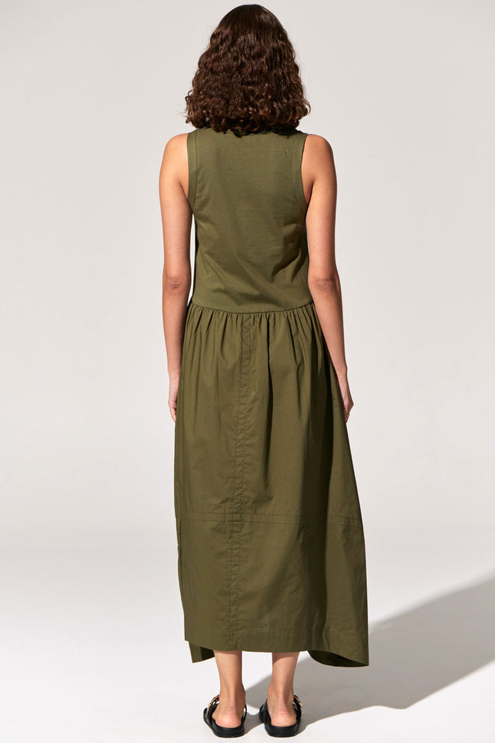 Toya Tank Dress in Khaki