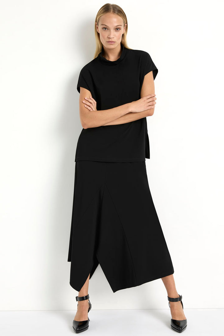 Trapeze Knit Skirt in Black