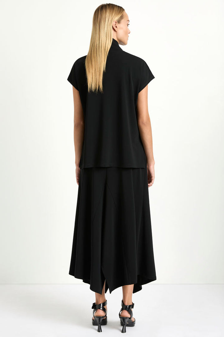 Trapeze Knit Skirt in Black
