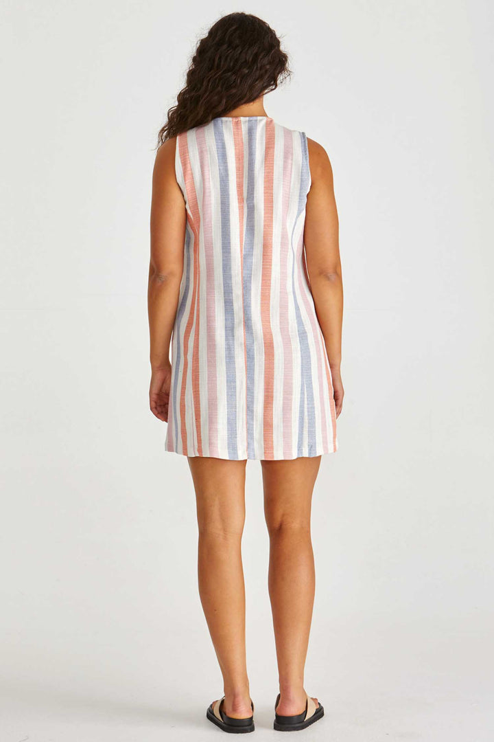 Travis Vest Dress in Stripe
