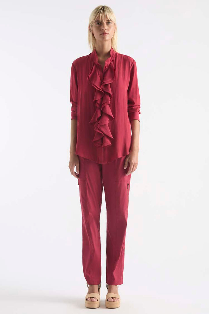 Trellis Shirt in Rhubarb