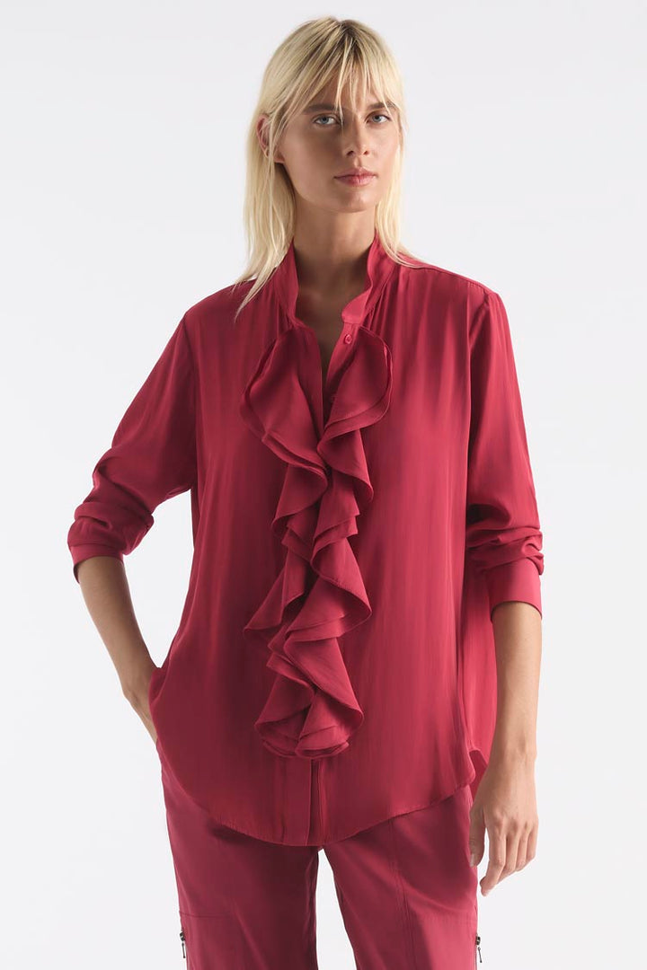 Trellis Shirt in Rhubarb