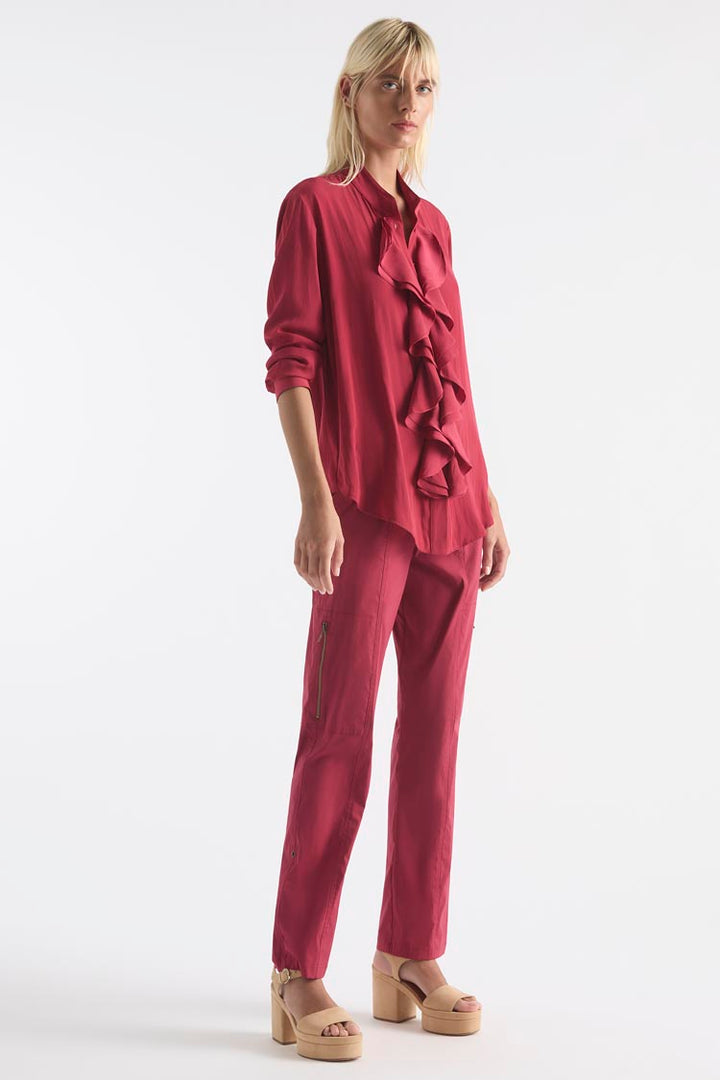 Trellis Shirt in Rhubarb