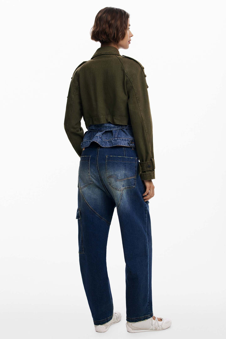 Tropez Combined Short Parka in Caqui