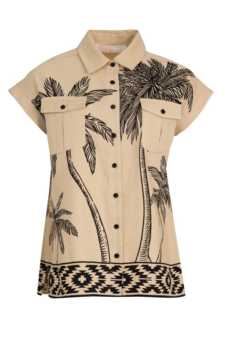 Tropic Utility Shirt in Tan