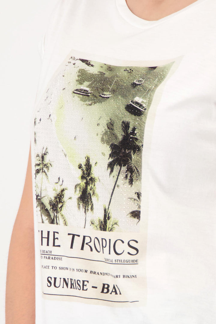 Tropics T-Shirt in Cream