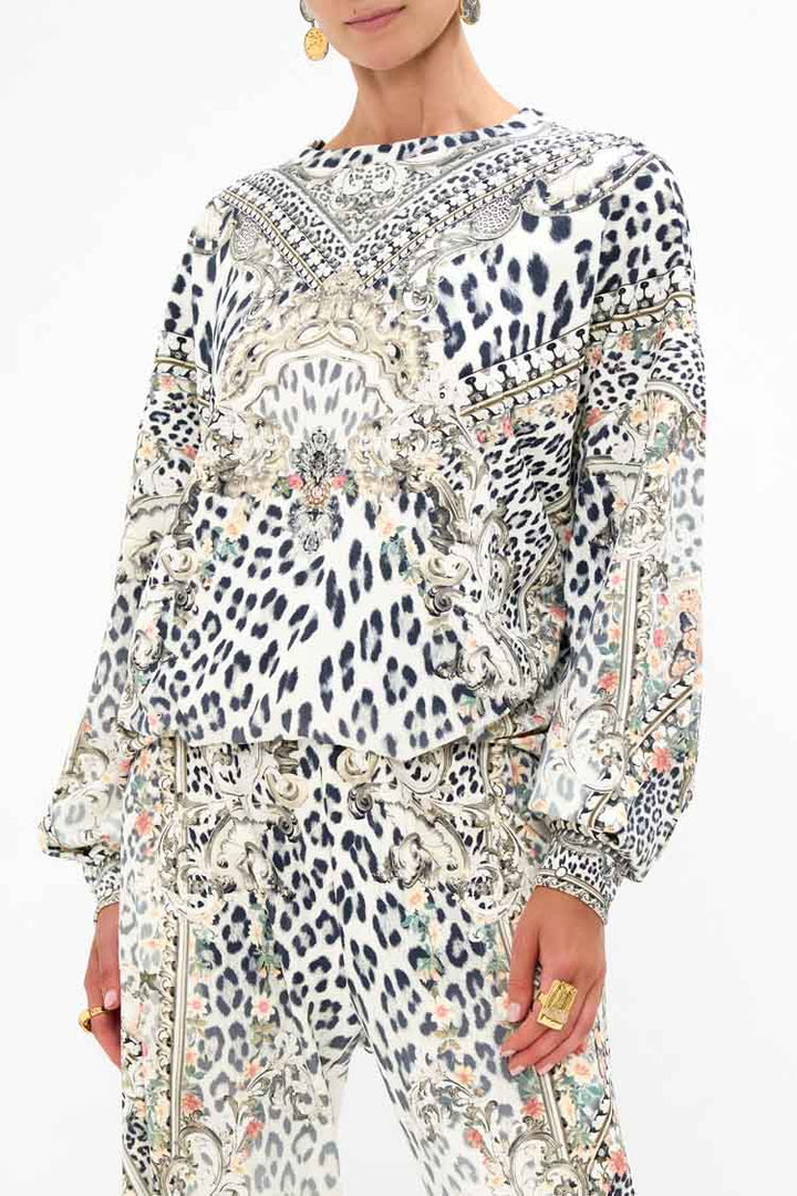 Tuck Detail Sweater in Marble Heaven