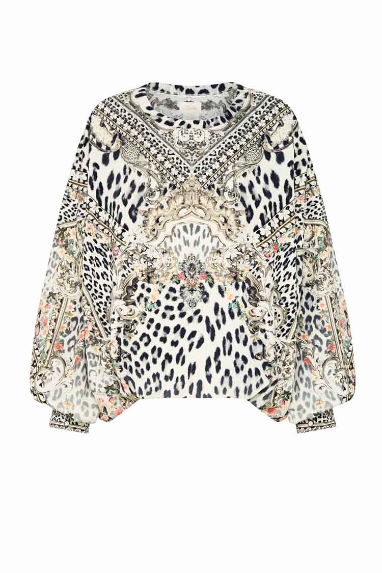 Tuck Detail Sweater in Marble Heaven