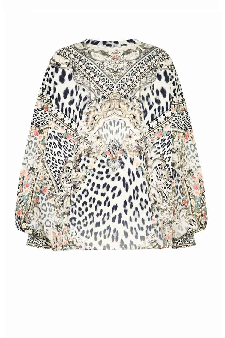 Tuck Detail Sweater in Marble Heaven