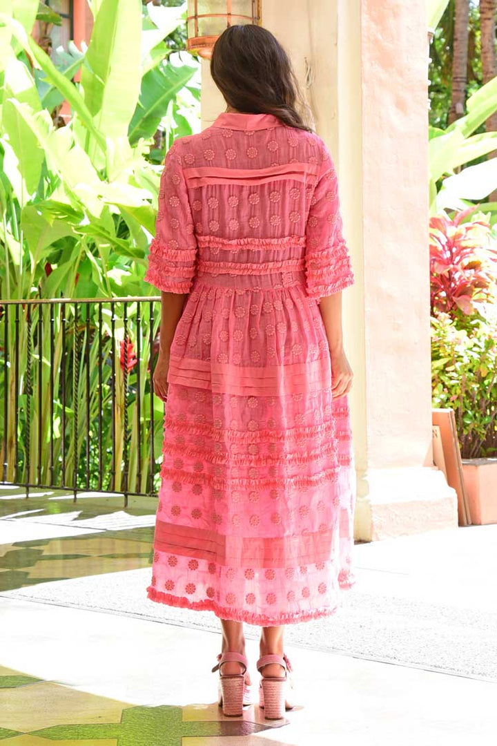 Tuck of the Draw Raspberry Dress in Pink