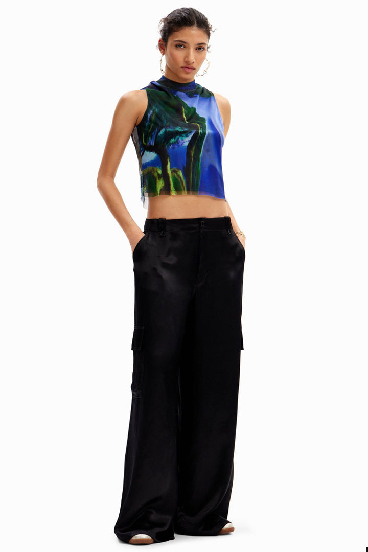 Tulle Landscape Sleeveless Top | FINAL SALE