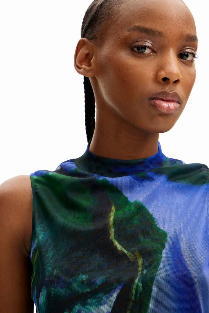 Tulle Landscape Sleeveless Top | FINAL SALE
