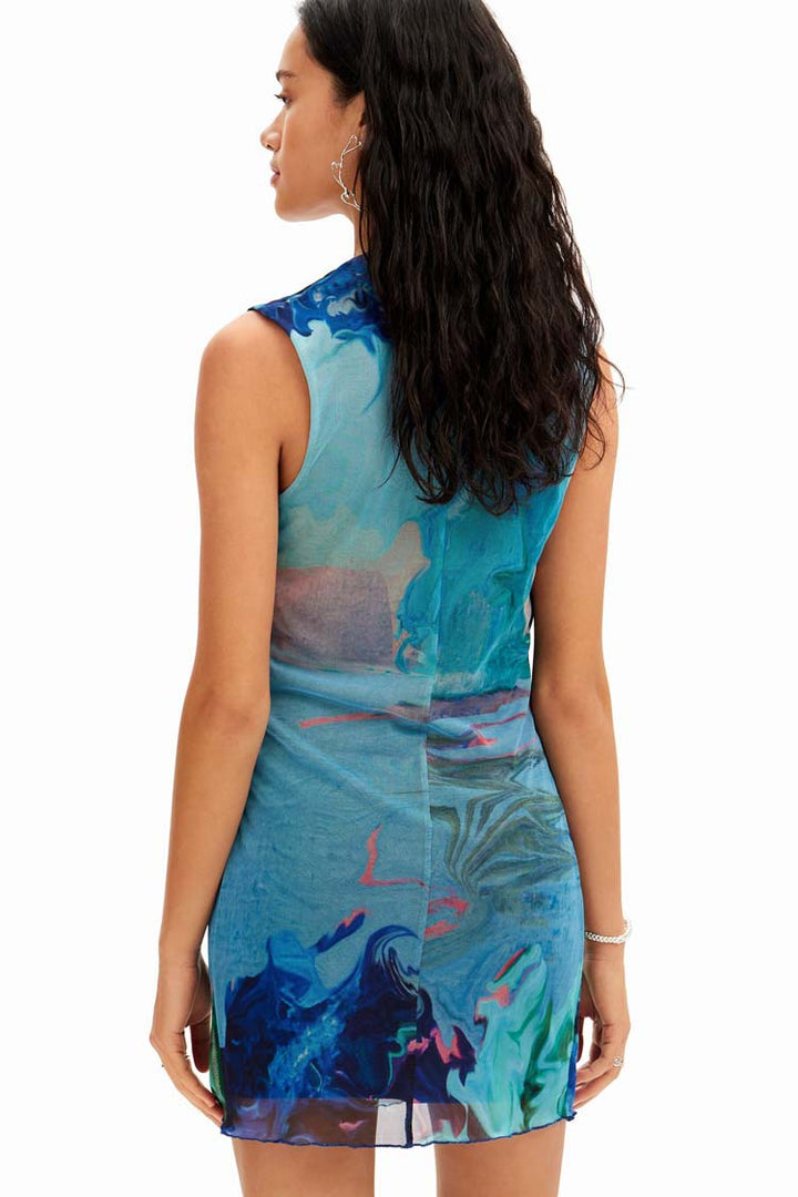Tulle Printed Sleeveless Mini Dress | FINAL SALE