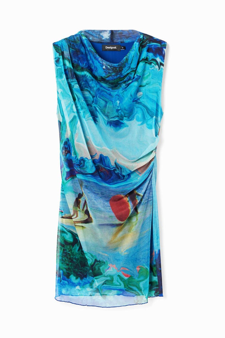 Tulle Printed Sleeveless Mini Dress | FINAL SALE