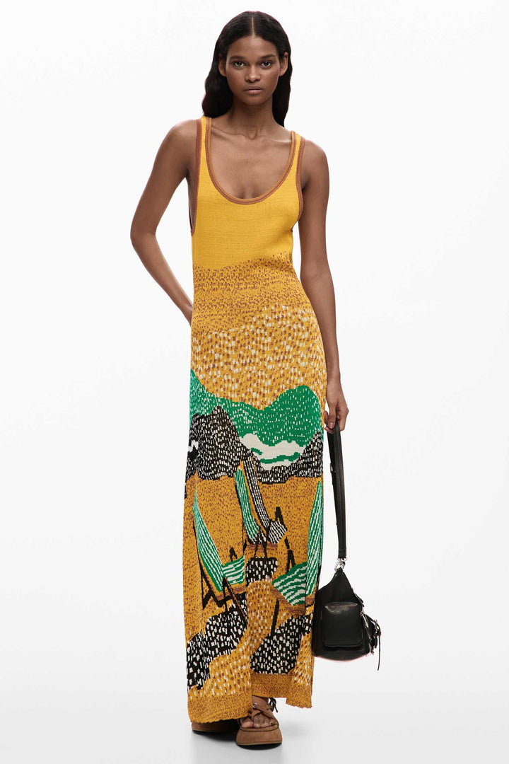 Tulum Midi Dress in Pomelo
