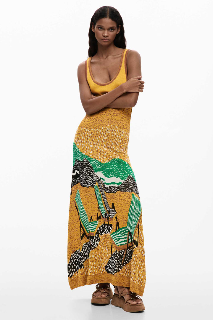 Tulum Midi Dress in Pomelo