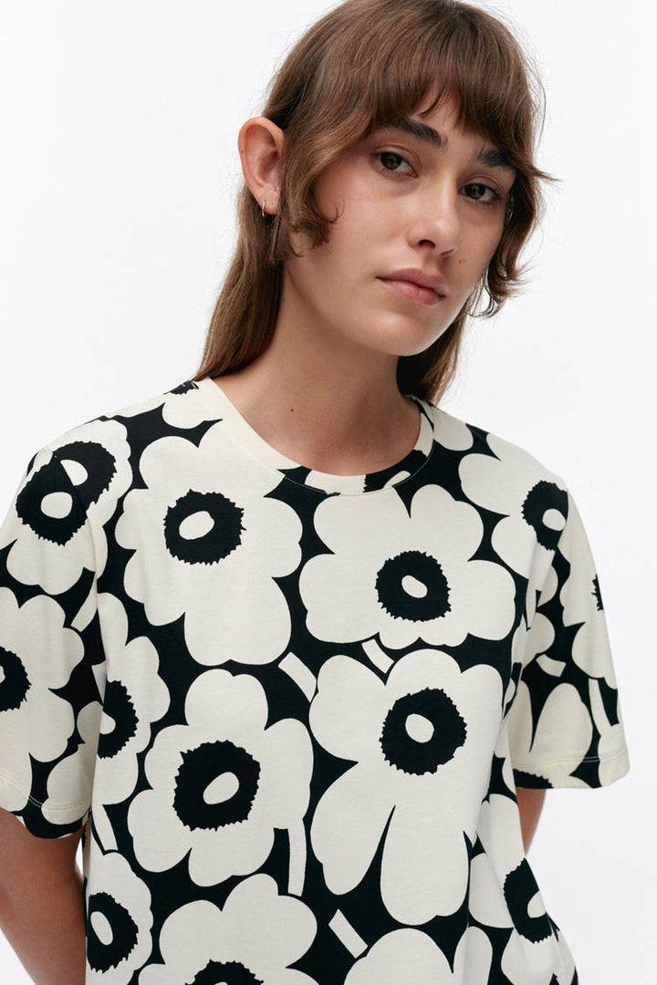 Tunnit Unikko Cotton Jersey T-Shirt in Off-White