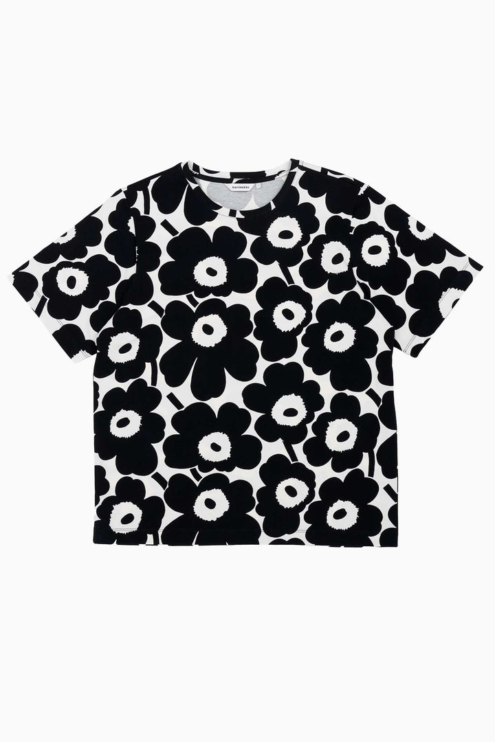 Tunnit Unikko T-Shirt in Black/White