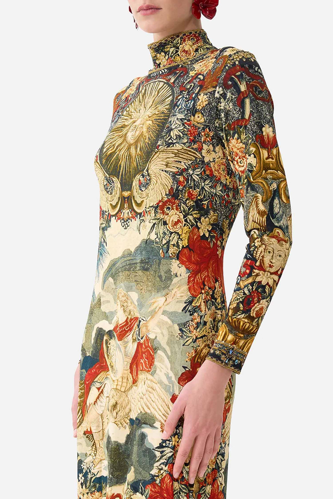 Turtle Neck Jersey Dress in Meet Me At The Met