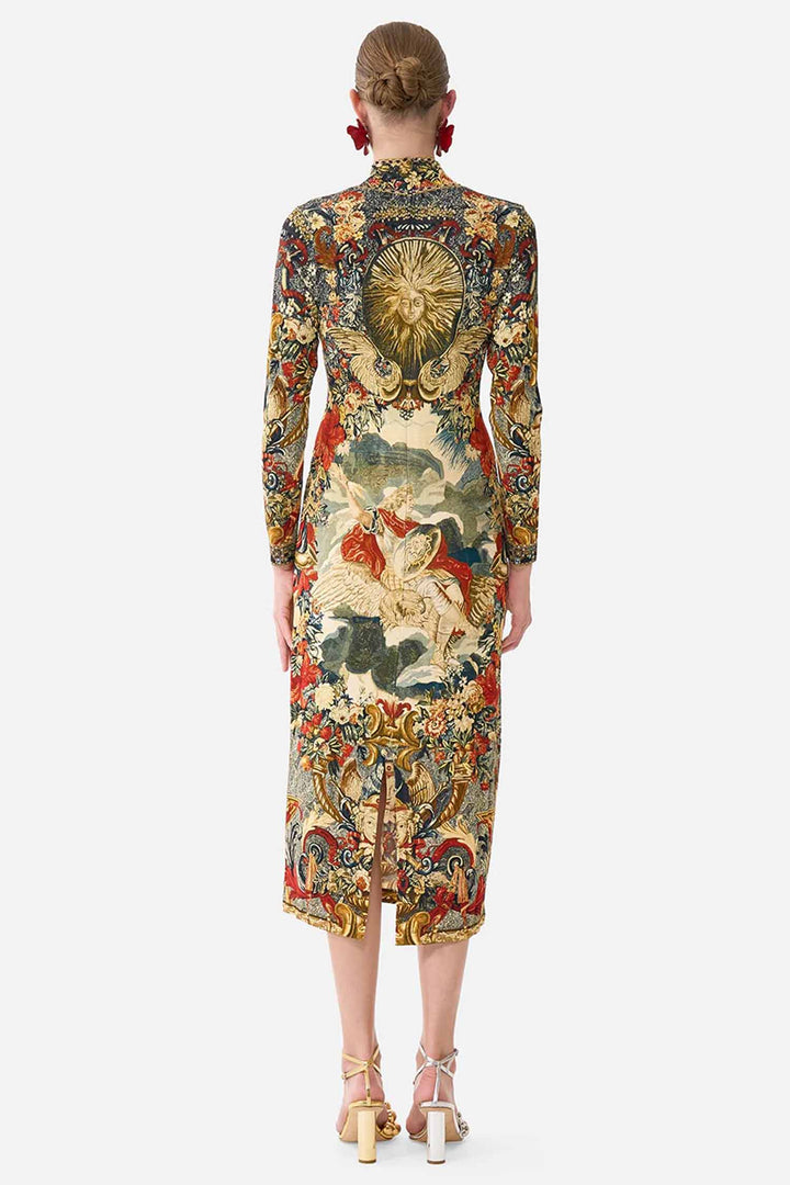 Turtle Neck Jersey Dress in Meet Me At The Met