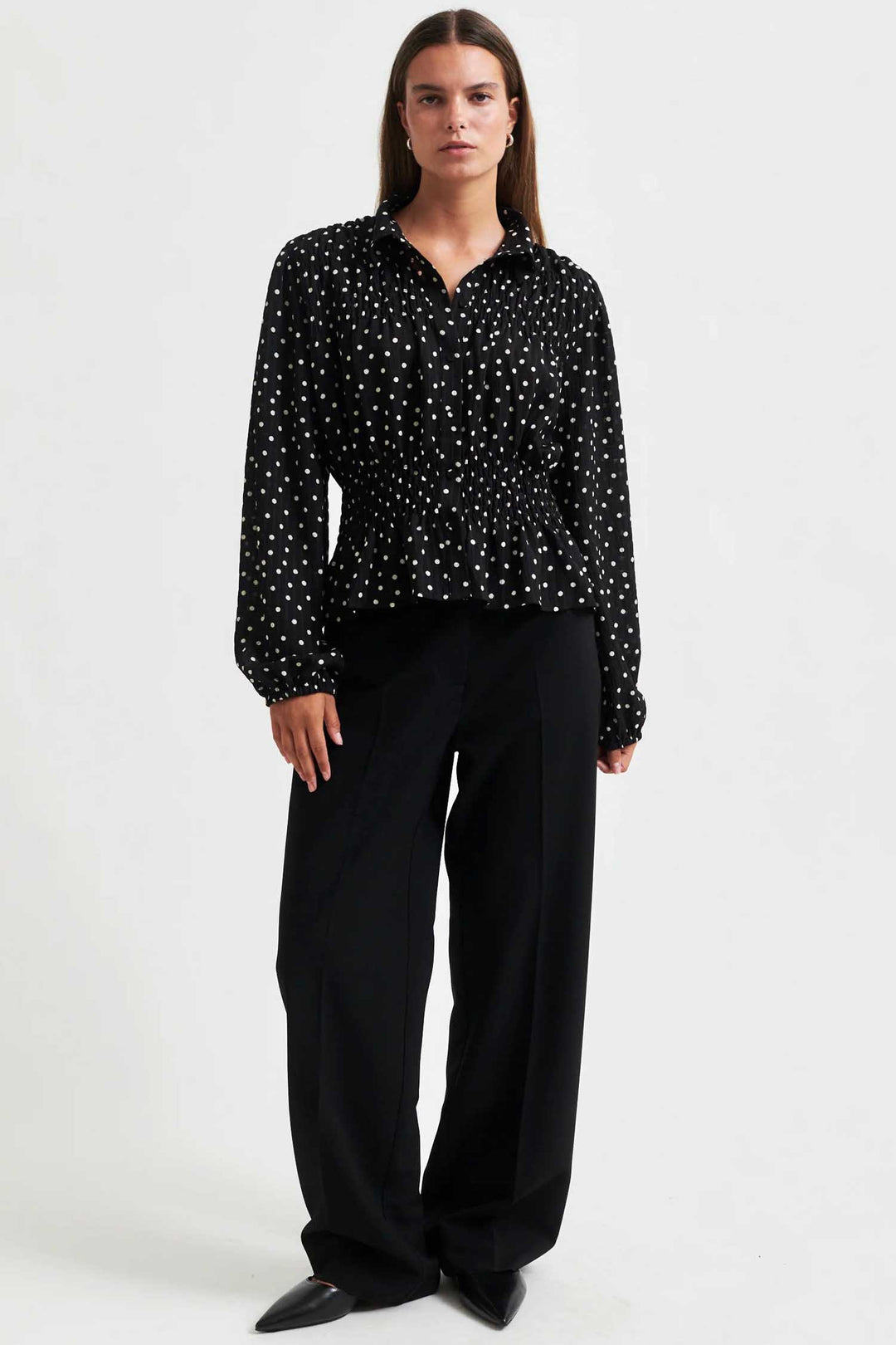 Tuva Polka Dot Shirt in Black