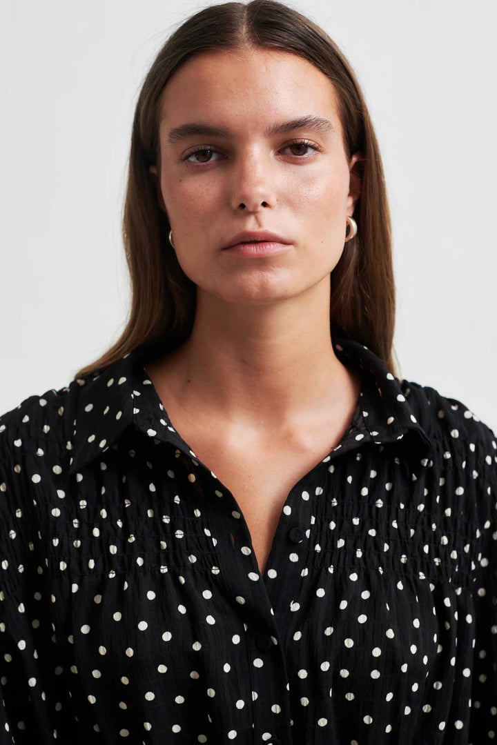 Tuva Polka Dot Shirt in Black