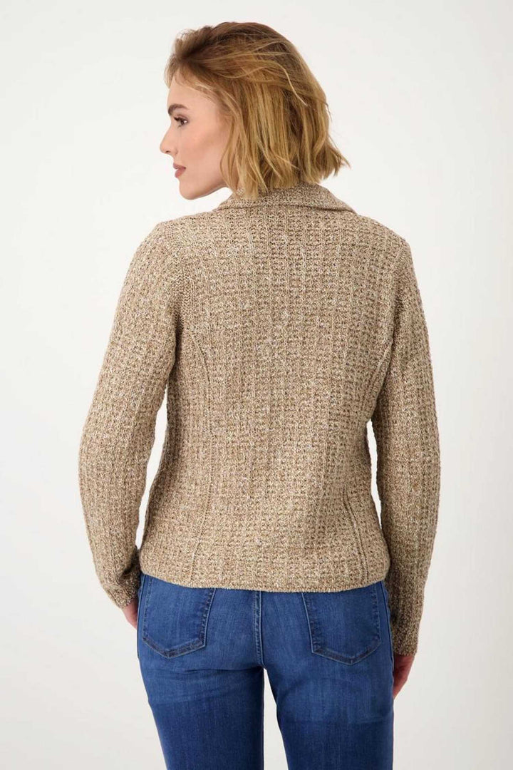 Tweed Knitted Blazer in Caramel