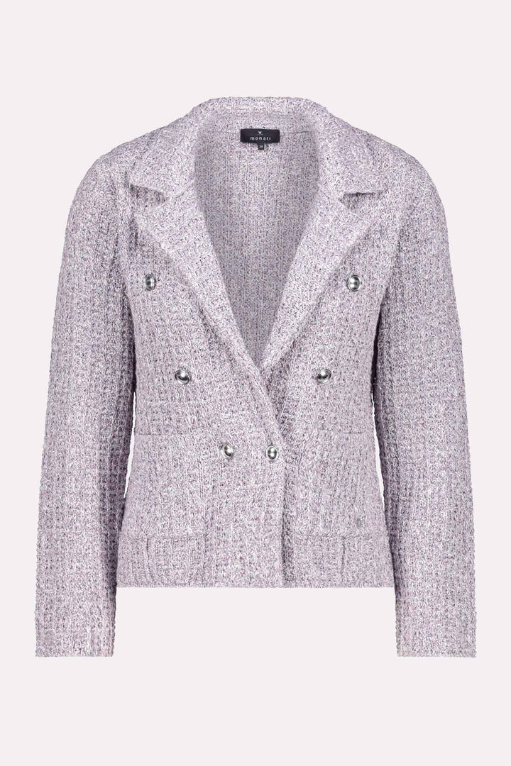 Tweed Knitted Blazer in Orchid