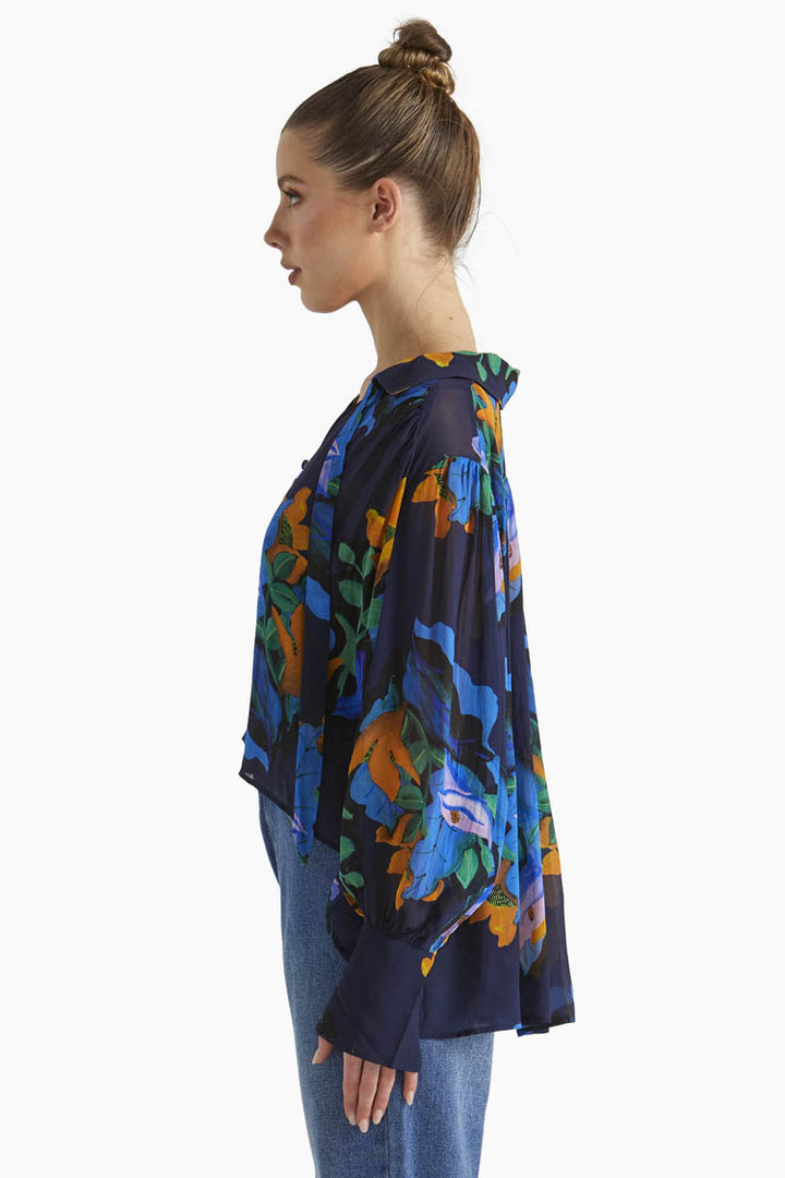 Twilight Blouse in Navy Floral