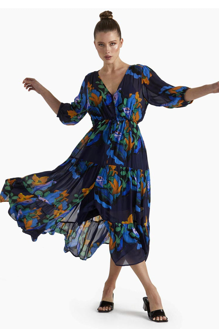 Twilight Dress in Navy Floral