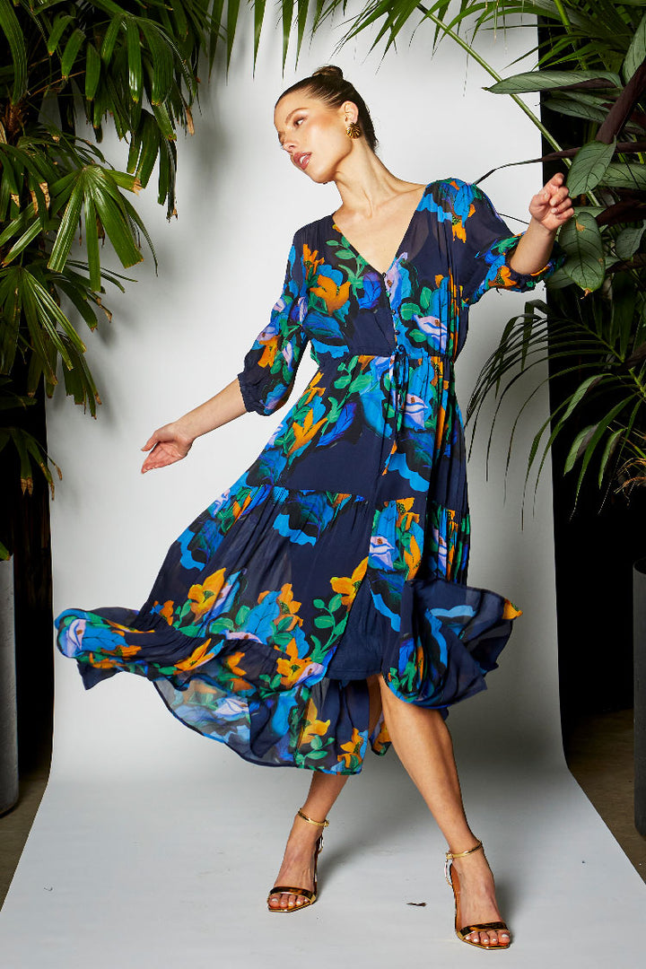 Twilight Dress in Navy Floral