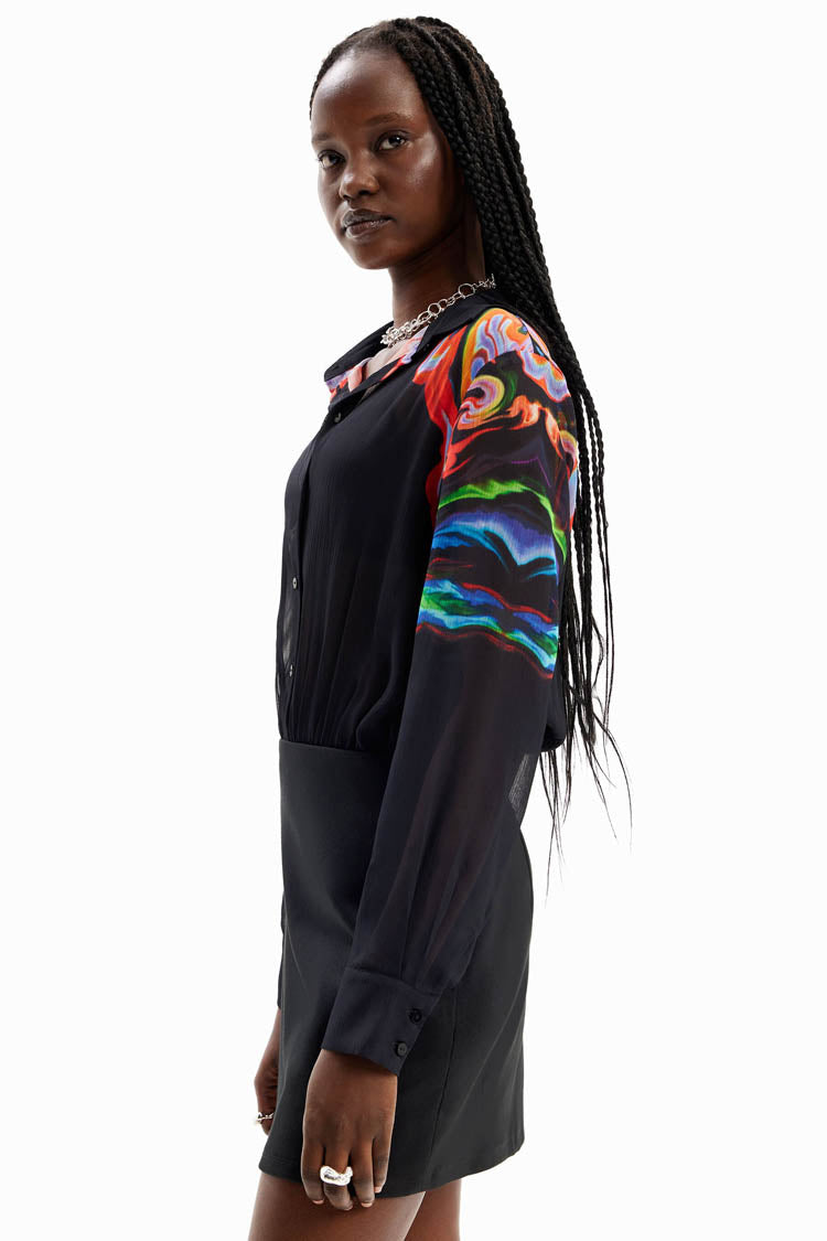 Two-piece Effect LS Mini Dress | FINAL SALE