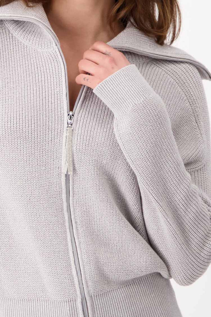 Two Way Zip Up Jacket in Moon