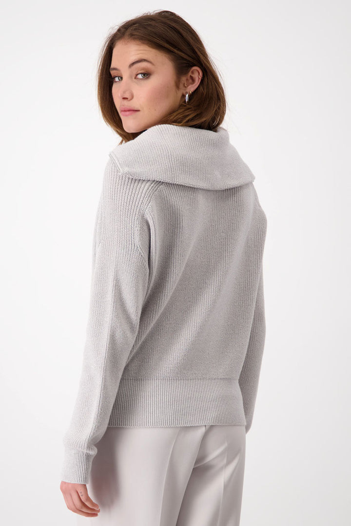Two Way Zip Up Jacket in Moon