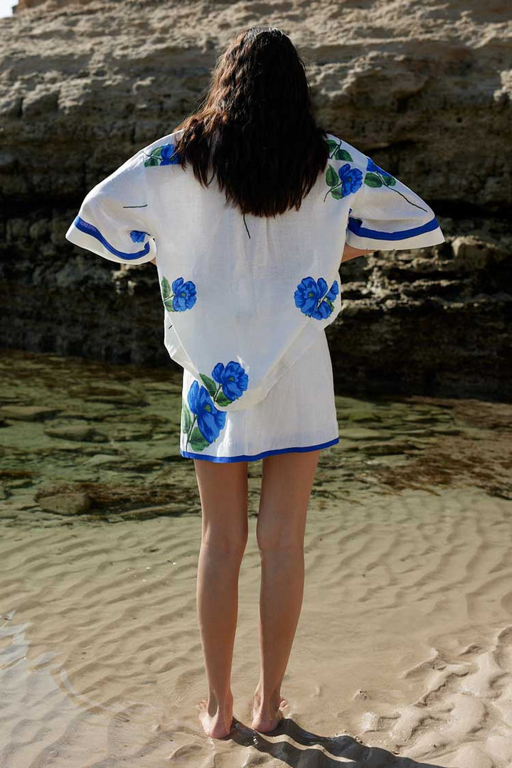 Ula Mini Skirt in Celeste Foam