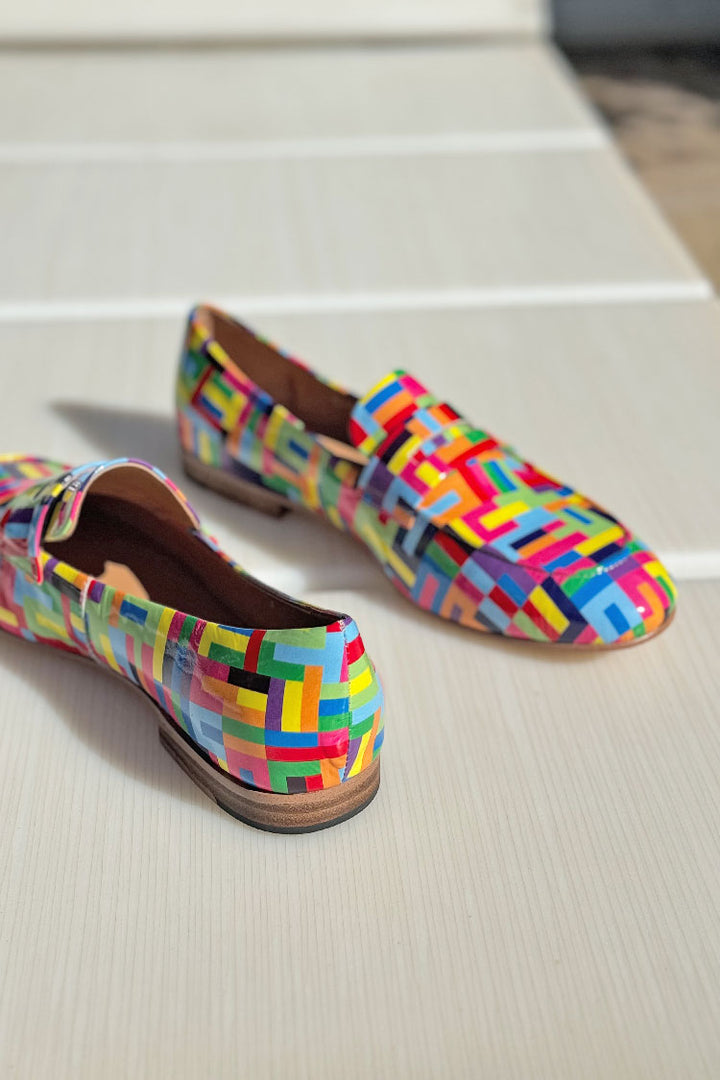 Ulani Stripe Patent Leather Loafers