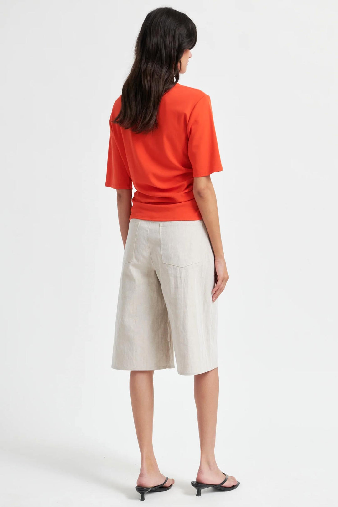 Ulina Drape Tee in Poinciana