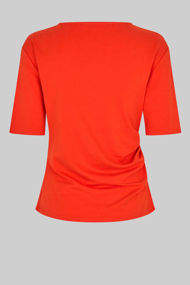 Ulina Drape Tee in Poinciana