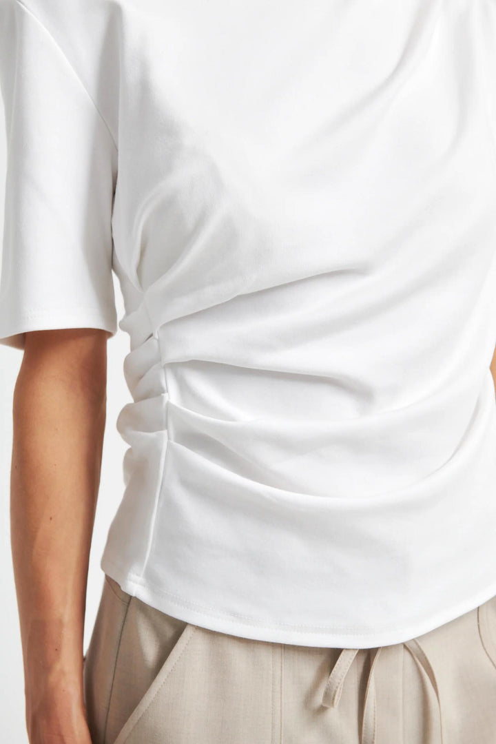 Ulina Drape Tee in White