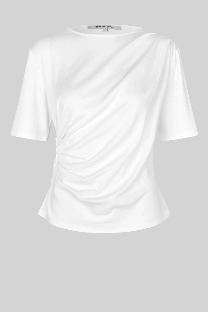 Ulina Drape Tee in White