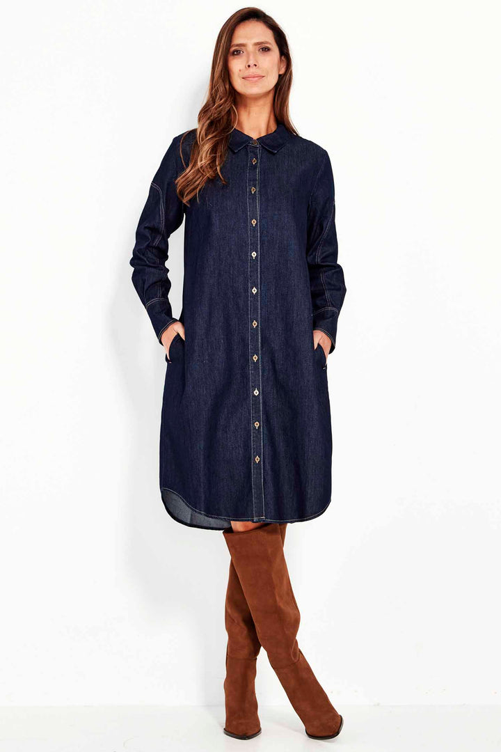 Unit Dress in Dark Denim