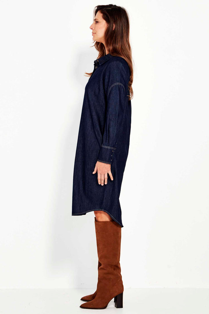 Unit Dress in Dark Denim