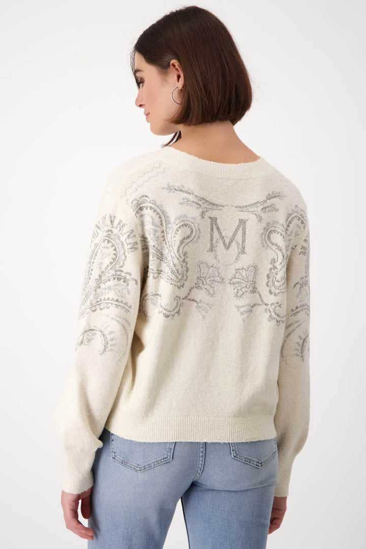 V-Neck Reversible Pullover in Sandshell