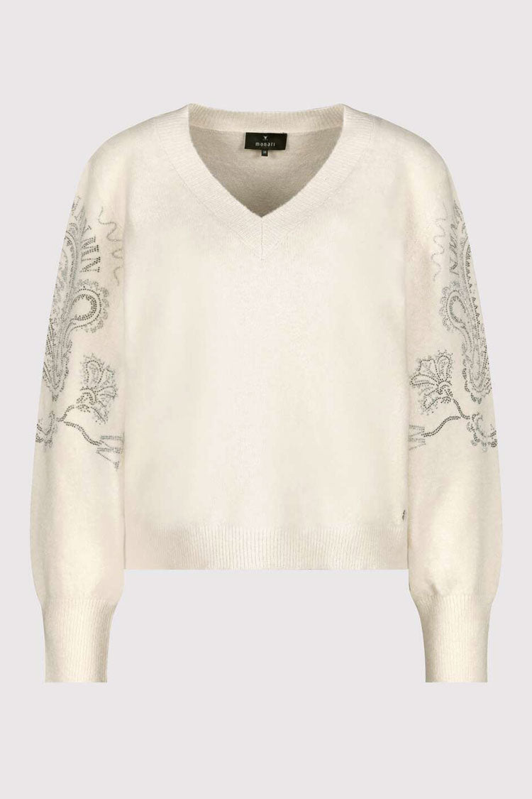 V-Neck Reversible Pullover in Sandshell